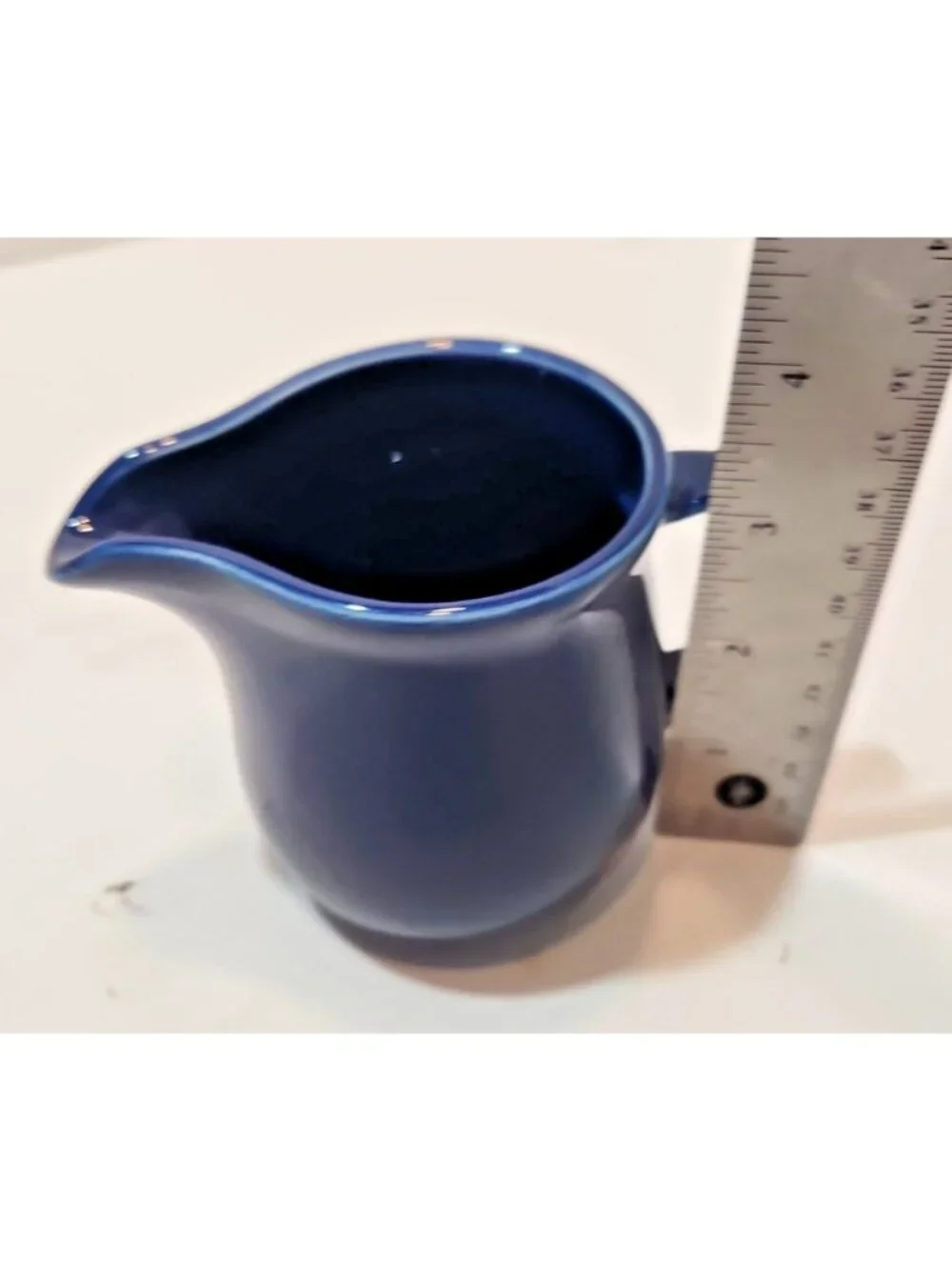 Vtg Nancy Calhoun Stoneware Sapphire Blue Sugar Bowl & Creamer No Lid